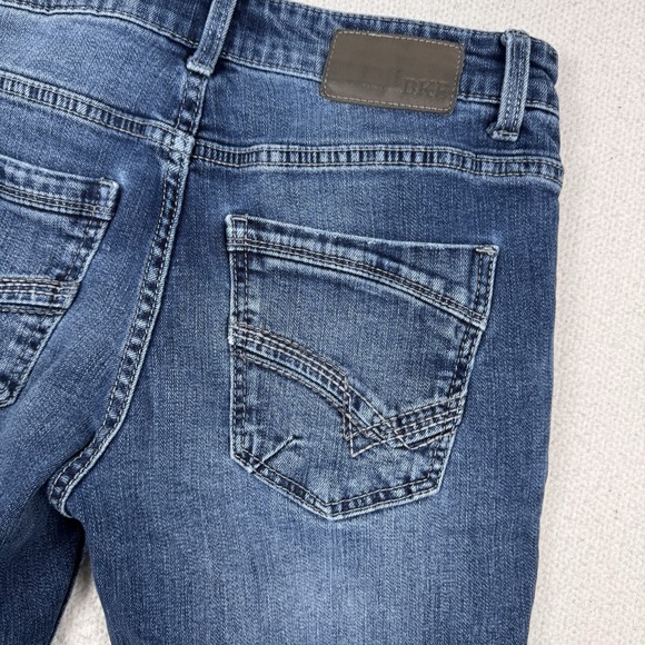 BKE Jeans Men's 30X30 Alec Straight Leg Distressed‎ Whiskered Blue Denim - Picture 10 of 11